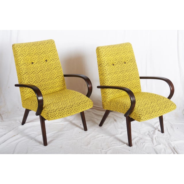 Set of Mid-Century Czech Armchairs, 1960s For Sale - Image 9 of 11