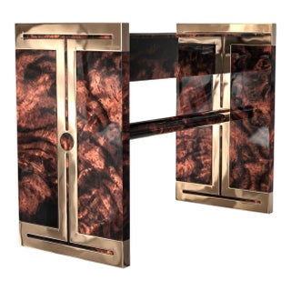 "La Perla Prescelta" Desk With Bronze Details, Hand Made For Sale