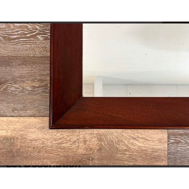 Traditional Antique 65” Three Panel Dark Wood Mantel Mirror For Sale - Image 3 of 7