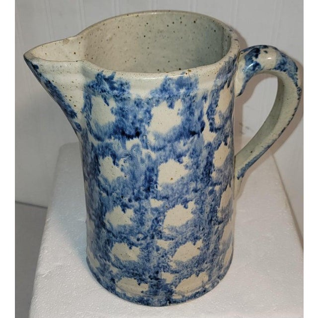 19th Century 19th Century Collection of Three 19Thc Sponge Ware Pitchers For Sale - Image 5 of 6