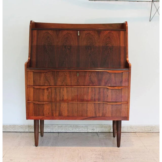 Vintage Norwegian Mahogany Secretaire, 1960 For Sale - Image 6 of 13