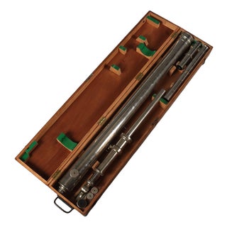 Salmoiraghi Milano Spotting Scope with Wooden Case For Sale
