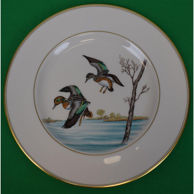 Mid 20th Century Abercrombie & Fitch Hand-Painted Game Bird Dinner Plates- Set of 7 For Sale - Image 10 of 11