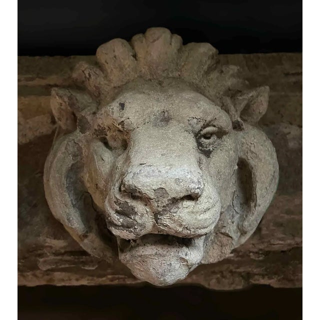 Antique Terra Cotta Brick - Roaring Lion Head For Sale - Image 9 of 10