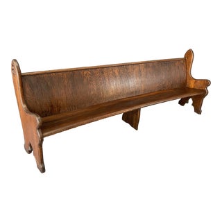 Early 1900s Oak and Pine Church Pew For Sale