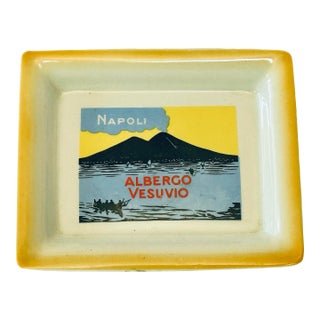 Napoli Grand Hotel Vesuvio Souvenir Catchall/Ashtray by Ginori For Sale