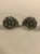 1940s Sterling Repoussé Flower and Leaf Earrings, A Pair For Sale - Image 4 of 6