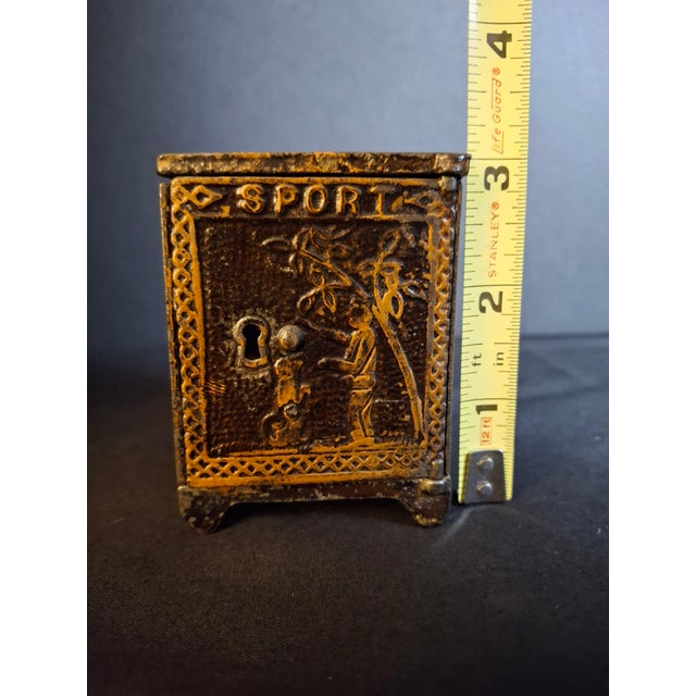 Antique 1882 Kyser & Rex Cast Iron Sport Safe Bank Elephant Giraffe Dog Patented For Sale - Image 4 of 18