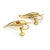 Tiffany and Co. 1990s Tiffany & Co Estate Leaf Earrings Clip-on 14k Gold Plated, 2 Pieces For Sale - Image 4 of 9