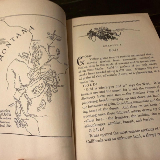 Vigilantes, Plummer Gang Montana History Hoffman Birney 1st ED Dust Jacket 1929 For Sale In Milwaukee - Image 6 of 8