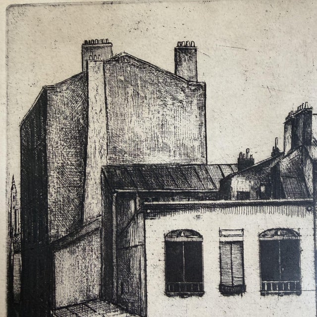 Paper Caeyers M., Corner in Paris, 1965, Etching, Framed For Sale - Image 7 of 9