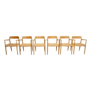 Model 56 Dining Chairs in Oak by Niels Otto (N. O.) Møller for J.L. Møllers, Set of 6 For Sale