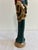 Vintage Carved Angel Figurine With Gold Feathered Wings and Painted Floral Bouquet For Sale - Image 4 of 12