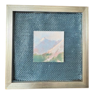 Contemporary Original Gouache Colorado Mountainscape For Sale