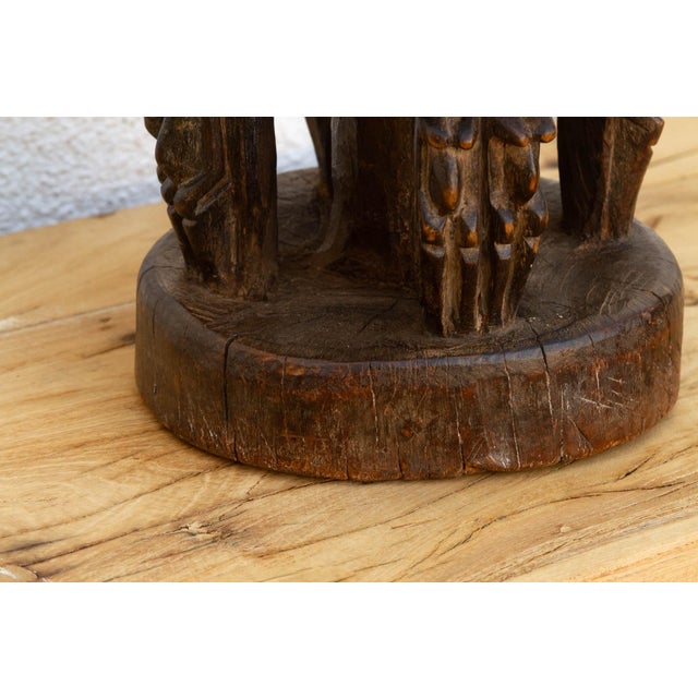 Mid 20th Century Petite Antique Bamum Carytid Stool For Sale - Image 5 of 8