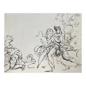 Harold Hope Read English Garden Scene With Figures