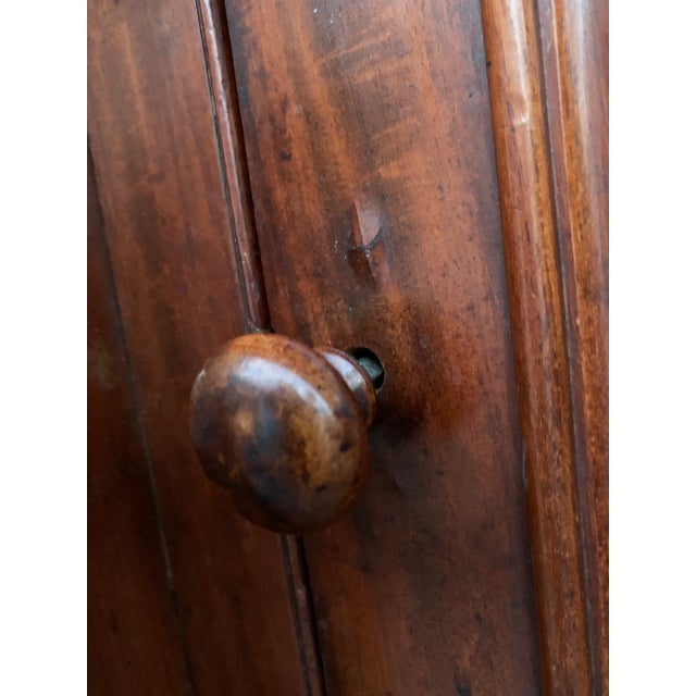 Wood Antique English Dresser Base Sideboard Buffet Server Cabinet For Sale - Image 7 of 12