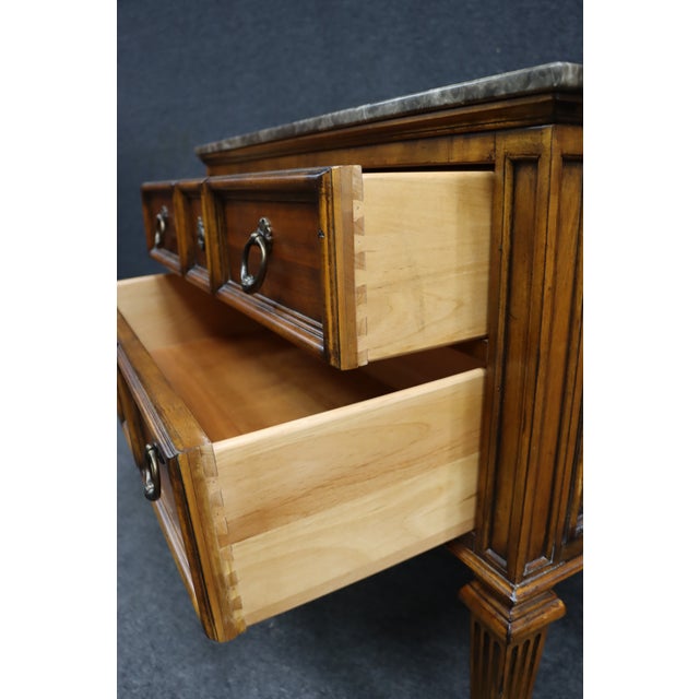 Stone Ethan Allen Tuscany Collection Marble-Top Chest of Drawers For Sale - Image 7 of 12