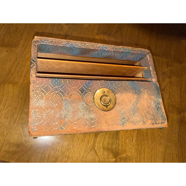 Beautiful Antique Chinese Mahjong Game Set in Stunning Dovetailed Wood, Leather & Brass Case For Sale - Image 14 of 18