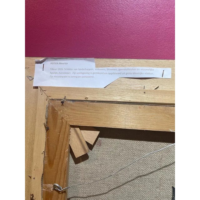 Art Deco Maurice Potier Oil Painting – Original on Canvas For Sale - Image 3 of 12