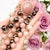 Mid-Century Modern Vintage French Pink and Brown Glass Bead Statement Necklace, 1950s For Sale - Image 3 of 12
