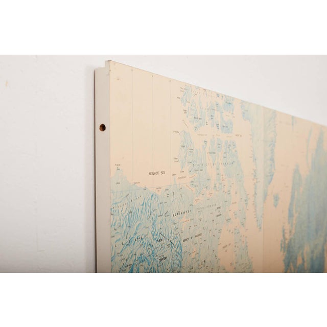Swissair World Map on Wooden Boards with Metal Connectors For Sale - Image 12 of 13