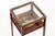 Antique French Art Nouveau Small Handpainted Mahogany Wood & Glass Side Table For Sale In Detroit - Image 6 of 11
