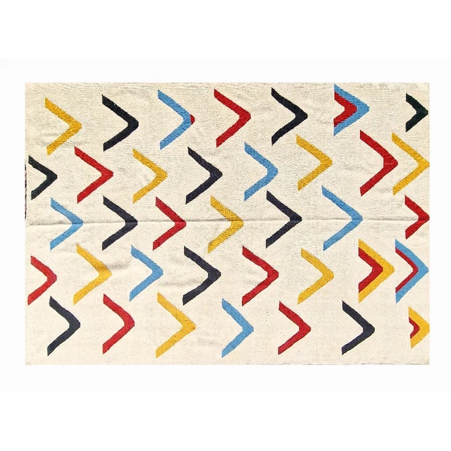 Early 21st Century Hand-Woven Wool Art Rug After Alexander Calder "Boomerangs" For Sale - Image 5 of 13