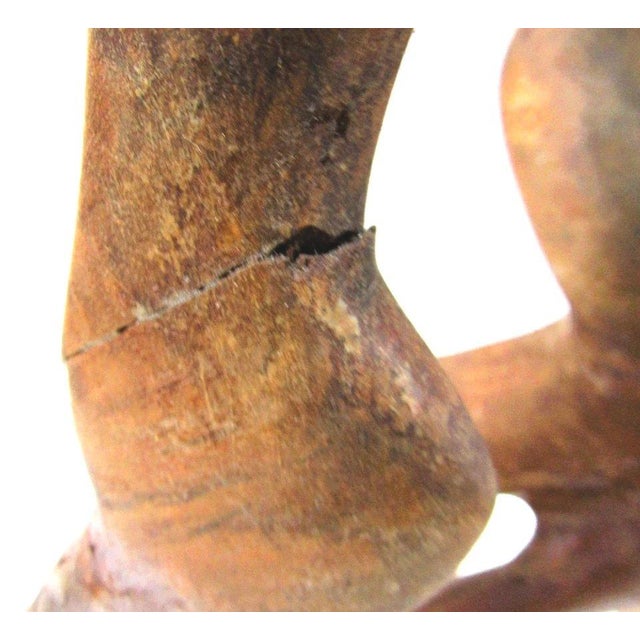 1950s Mid-Century Modern Organic Biomorphic Figurative Burl Wood Carving Sculpture For Sale - Image 17 of 18
