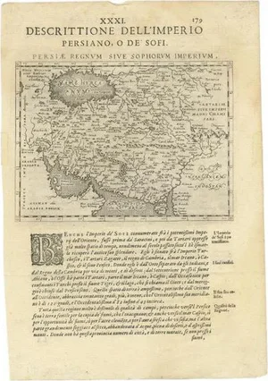 Antique Map of the Persian Empire by Magini, 1597