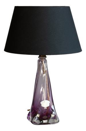 Glass Table Lamp from Val Saint Lambert, 1960s