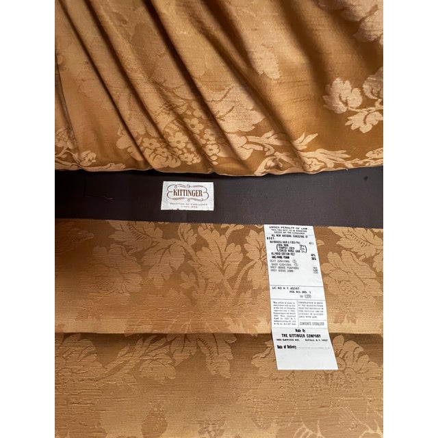 Mid 20th Century Kittinger Damask 3 Cushion London Style Sofa For Sale In Atlanta - Image 6 of 7