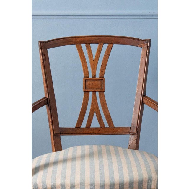 Wood Early 19th Century French Provincial Armchairs with Tapered Legs, Set of 2 For Sale - Image 7 of 13