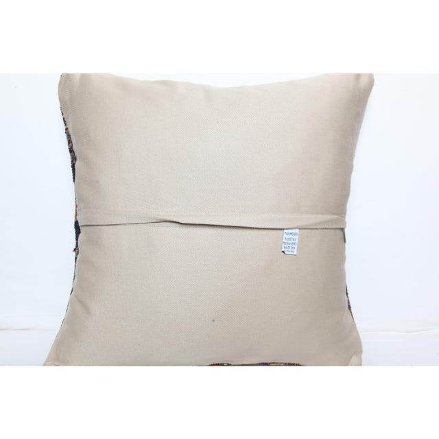 Antique Handwoven Throw Pillow Cushion Pillow Cover -20'' X 20'' For Sale - Image 9 of 10