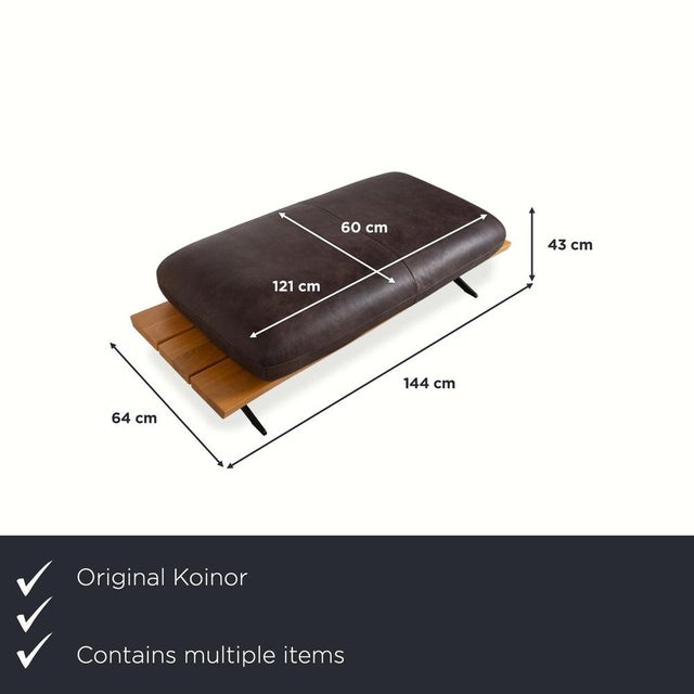 Modern Marylin Leather Corner Sofa with Ottoman from Koinor, Set of 2 For Sale - Image 3 of 18