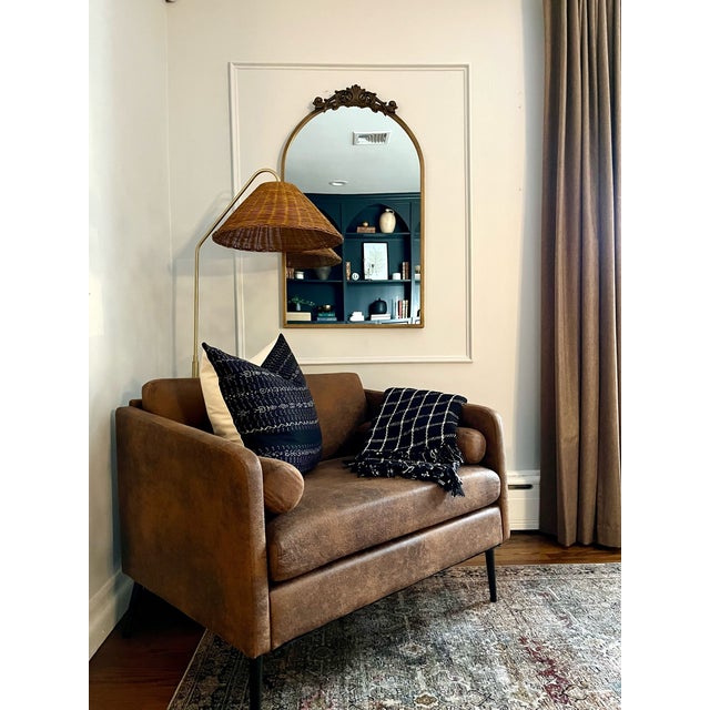 Contemporary Mitzi Lauren 19.5 in. 1 Light Floor Lamp in Aged Brass and Texture Black Finish For Sale - Image 3 of 15