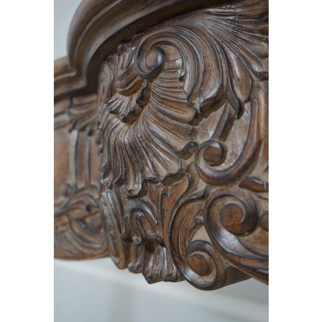 Country French Distressed Finish Fireplace Mantle For Sale In Philadelphia - Image 6 of 9