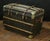 Wood Damier Domed Trunk with Leather Straps, 1920s For Sale - Image 7 of 9