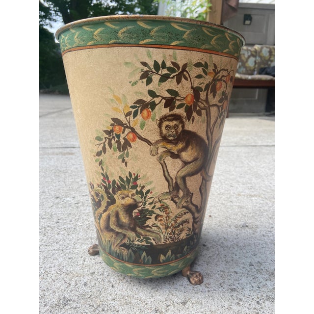 Mid 20th Century Mario Lopez Torres Style Monkey Trash Can Wastebasket For Sale In Cleveland - Image 6 of 13