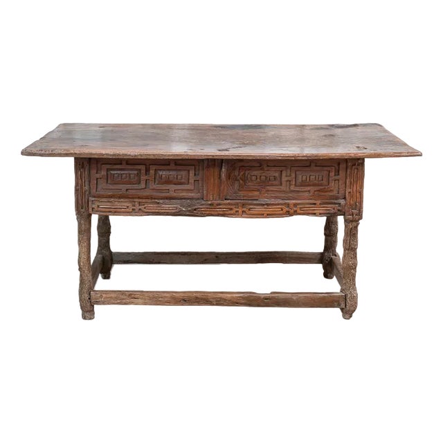 17th Century Philip IV Spanish Table with Carved Herrerian Decor For Sale