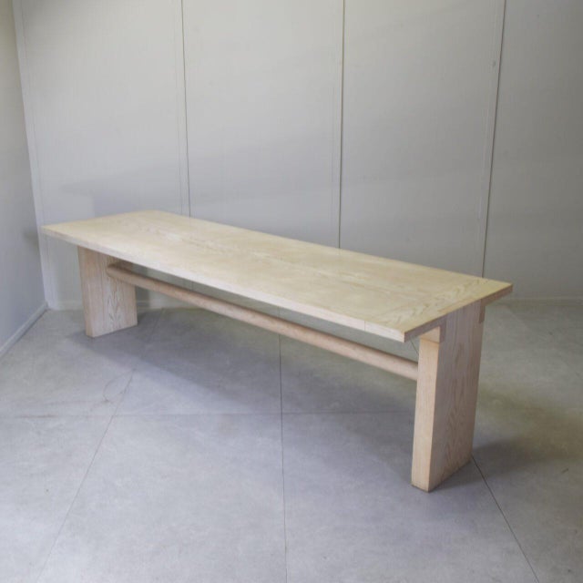 Wood Valmarana Dining Table in Bleached Ash by Carlo Scarpa for Simon International, 1974 For Sale - Image 7 of 13
