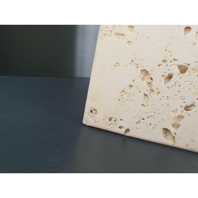 Beige Vintage Travertine Lamp Base, 1970 For Sale - Image 8 of 9