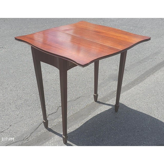 Brandt Furniture Mahogany Fold-Top Card Table Console Table For Sale In Washington DC - Image 6 of 9