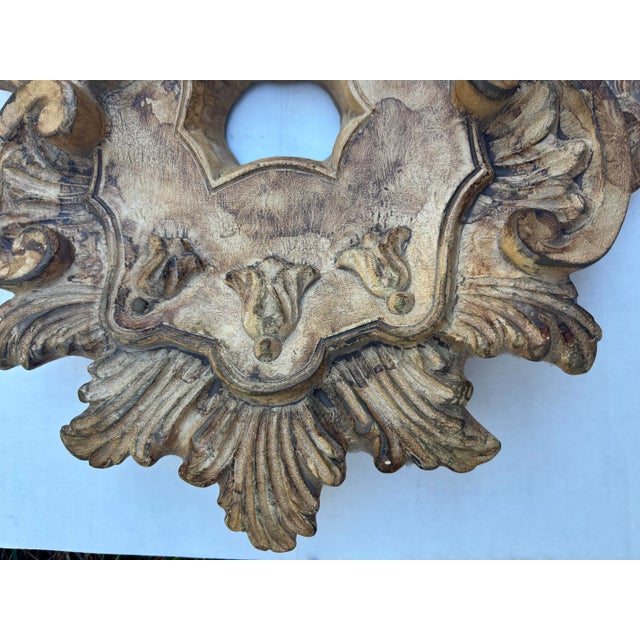 Baroque Early 20th Century Rococo Baroque Italian Style Intricate Cream Wall Mirror For Sale - Image 3 of 9