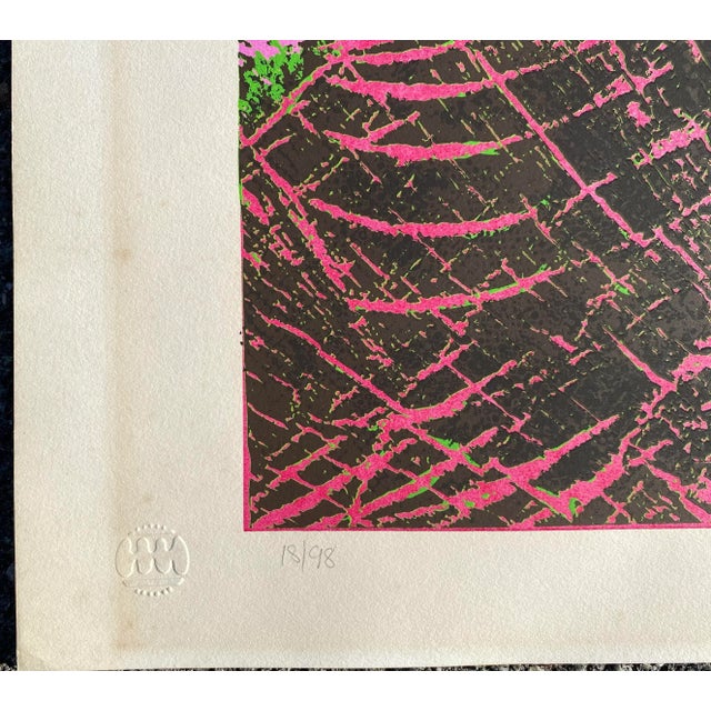 1970s 1973 Abstract Summer Afternoon Serigraph For Sale - Image 5 of 6
