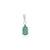 Emerald & Diamond Prong Pendant in 925 Sterling Silver For Sale - Image 6 of 12