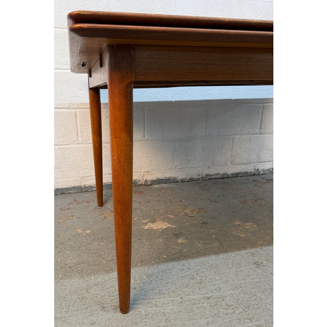 Mid 20th Century Skovmand & Andersen for Moreddi Teak Draw-Leaf Dining Table For Sale - Image 14 of 17