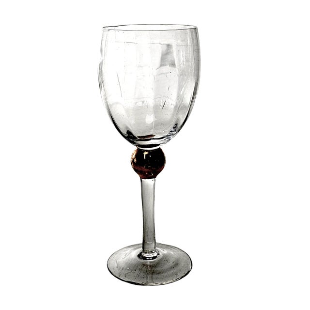 Gibson Golden Solitaire Water Goblet/Wine Glass 24k For Sale - Image 4 of 9
