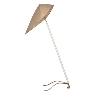 Vintage Wood and Paper Floor Lamp For Sale