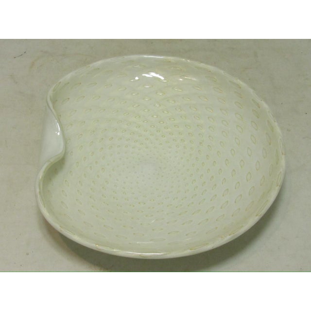 Mid-Century Modern Vintage Alfredo Barbini Murano Glass Dish For Sale - Image 3 of 12